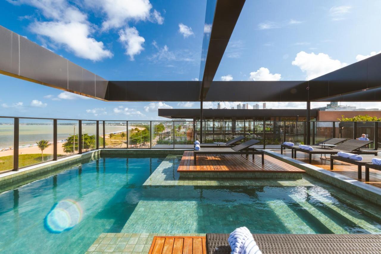 Ba'Ra Hotel João Pessoa Exteriér fotografie Rooftop pool at the hotel